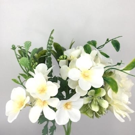 Ivory Open Peony Bush 25cm