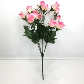 Pink Mini Rosebud Bush 32cm