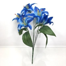 Blue Lily Bush 35cm