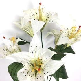 Ivory Lily Bush 35cm