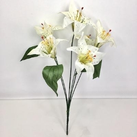 Ivory Lily Bush 35cm
