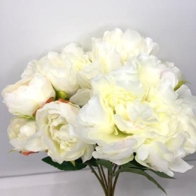 Ivory Peony Bush 42cm