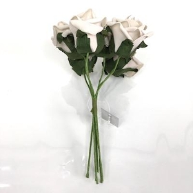 Beige Foam Rose 6cm x 6