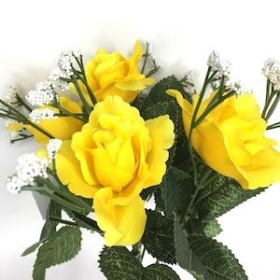 Yellow Rose And Gyp Bush 29cm