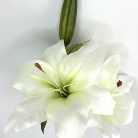 Ivory Lily Spray 63cm