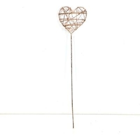 Rose Gold Heart Wand 36cm