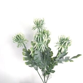 Ivory Thistle Bush 31cm