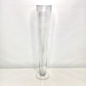 Glass Footed Conical Vase 60cm