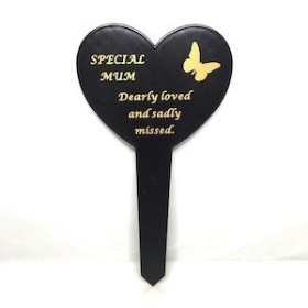 Mum Memorial Heart Spike 24cm
