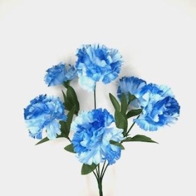Blue Carnation Bush 36cm