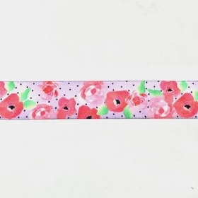 Lilac Fleur Ribbon 25mm