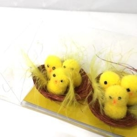 Easter Chick In Nest x 2