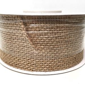 Natural Hessian Ribbon 50mm 
