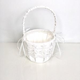 Ivory Lace Flower Girl Bag 23cm