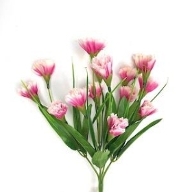 Pink Ivory Spray Carnation Bush 32cm