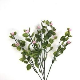 Pink Flower Bud Bush 34cm