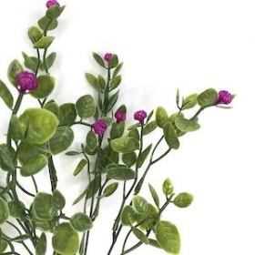 Purple Flower Bud Bush 34cm