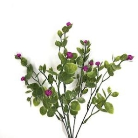 Purple Flower Bud Bush 34cm