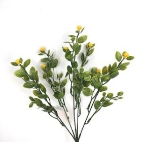 Yellow Flower Bud Bush 34cm