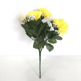 Yellow Carnation Bush 27cm