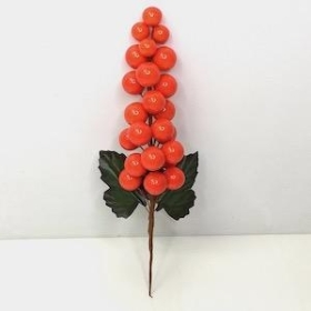 Orange Berry Stem 19cm