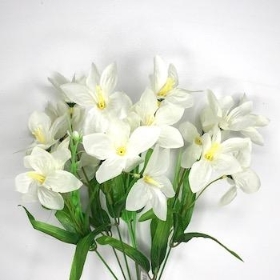 Ivory Wild Lily Bush 38cm