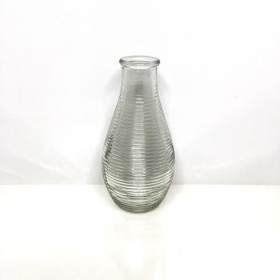 Clear Striped Bud Vase 14cm