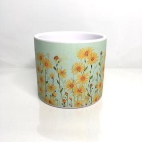 Daisy Field Print Pot 12cm