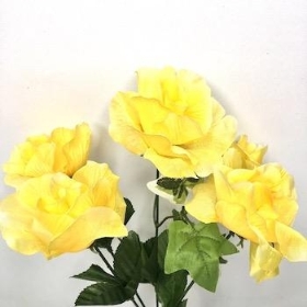 Yellow Rose And Ivy Bush 31cm