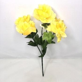 Yellow Rose And Ivy Bush 31cm