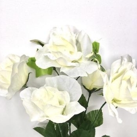 Ivory Rose And Ivy Bush 31cm