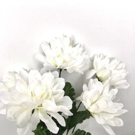 Ivory Chrysanthemum Bush 32cm