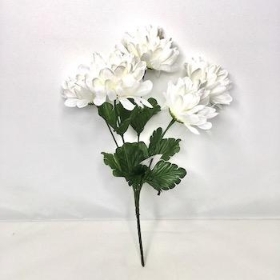 Ivory Chrysanthemum Bush 32cm