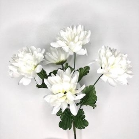 Ivory Chrysanthemum Bush 32cm