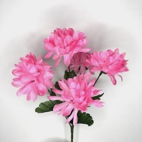Pink Chrysanthemum Bush 32cm