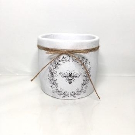 White Bee Pot 12cm
