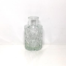 Clear Geometric Vase 9cm