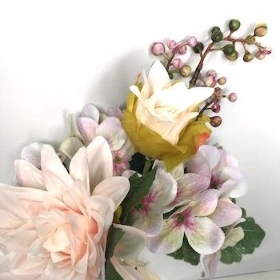 Pink Dahlia And Hydrangea Bundle 32cm