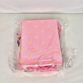 Pink Gold Bee Hand Tie Bags x 10