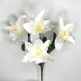 Ivory Lily Bush 33cm