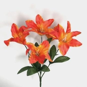 Orange Lily Bush 33cm