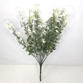 Ivory Blossom And Foliage Bush 43cm
