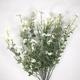 Ivory Blossom And Foliage Bush 43cm