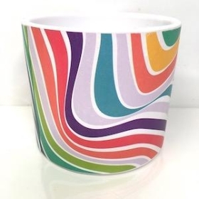 Rainbow Print Pot 12cm