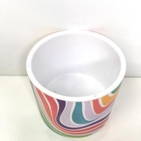 Rainbow Print Pot 12cm