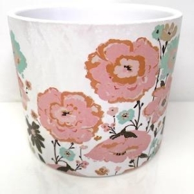 Watercolour Floral Pot 12cm