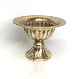 Gold Metal Footed Bowl 16cm