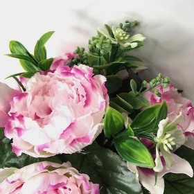 Lilac Peony and Lily Bush 33cm