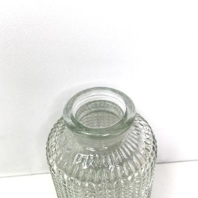 Mini Clear Dimple Vase 10cm