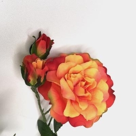 Orange Spray Rose 66cm